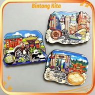China Travel Magnetic Refrigerator Sticker Shanghai Chongqing Chengdu Souvenir Refrigerator Decorati