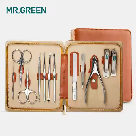 Nail Clipper Set MR.GREEN 12 in1 Manicure Set Stainless Nail Clippers Cuticle Utility Manicure Set T