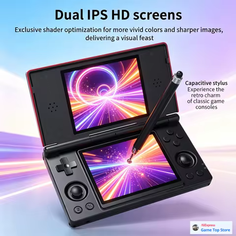 RG DS RGDS Anbernic Dual 4.0” IPS Screen Video Game Console Android 14 Support Dual Application On S