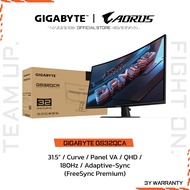 GIGABYTE GS32QCA Gaming Monitor (จอมอนิเตอร์) | 31.5" QHD | VA | 1ms | 180Hz | Adaptive-Sync