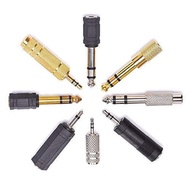 Nightwolf 8 Pieces Audio Adapter Headphone Adapter Gold Stereo Adapter 6.35mm 1/4inch to 3.5mm 1/8in
