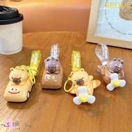 SEOUL Capybara Car Pendant, Cartoon Rotating Small Plane Capybara Doll Fighter Keychain, Creative St