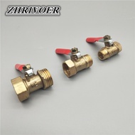 【CW】 Pneumatic 1/8 quot; 1/4  39;  39; 3/8  39;  39; 1/2  39; BSP Female/Male Thread Mini Ball Valve Brass Connector Joint Copper Pipe Fitting Coupler Adapter