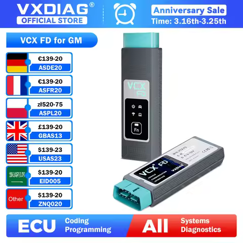 2026 Newest VXDIAG VCX FD For GM Support CAN FD DoIP Car OBD2 Diagnostic Tool OE-Level Diagnosis ECU