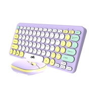 ▌ ◈ ▴ ▤ Centric.Zeus thin and light 2.4GHz wireless round keyboard and mouse set retro cute GK500