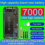 High Capacity bateri Suitable for iPhone 6 6SP 7plus 8plus X XS xr XSMAX 11 11Pro Free Tool