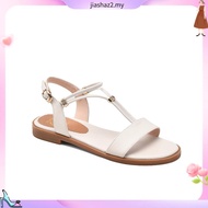 Check Shop * [KG927] Zero Size 36~38 Front 2 Back 3.5CM Sandals Flat Broadband Leather Wedge-Shaped 