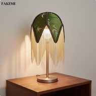 [SharprepublicefMY] Tassel Lampshade Glare-Reducing Fringed Textile Shine Shade E27 Suspended Shade 