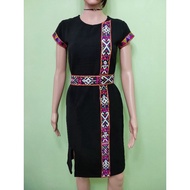 Baju tradisional moden Sabah/Dress Rungus corak motif pinakol