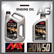 ( 100% ORIGINAL ) MEAUSU PREMIUM MINERAL ENGINE OIL 20W50 4L 1L