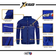 JAKET MAT MOTOR ELF BIRU BLUE LIMITED EDITION KONVOI WINDBREAKER WATERPROOF AND WATER REPELLENT MOTO
