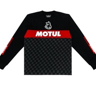 Rabbit And Wheels X Motul Longsleeve Black - Kaos Tangan Panjang Rider