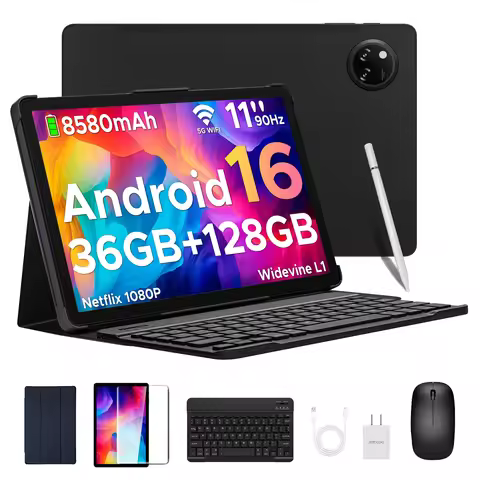 DOOGEE Tab A9 Pro+ Tablet 11 inch Android 16 30GB (6GB+24GB)+128GB 8580mAh Battery 13MP+5MP Widevine