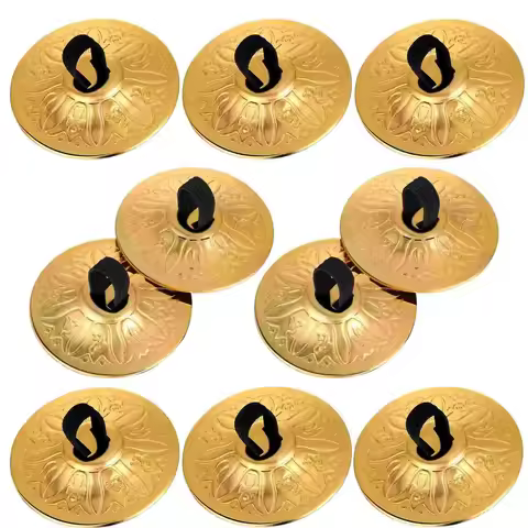 4pcs Copper Finger Cymbals Finger Cymbals Belly Dancing Mini Cymbals Musical Instrument Saucers Fing
