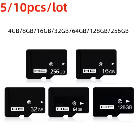 10PCS TF Card Class10 128GB 256GB cartao de 32GB 64GB 16G SD Card 8G 4GB 2GB Flash Memory Card for D