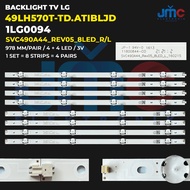 LG 49 Inch TV Backlight 49LH570T-TD.ATIBLJD SVC490A44_REV05_8LED_R/L