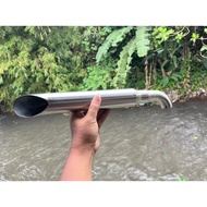 Custom street cub pointed lbow exhaust