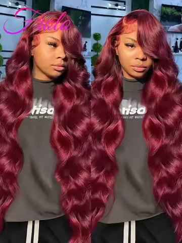 210 Density 99J Burgund Body Wave Human Hair Wigs 13x4 13x6 Hd Lace Front Human Hair Wig Preplucke B