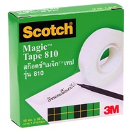 เทปใสเขียนทับได้ แกน1  3M Scotch #810 ทุกขนาด Magic Tape