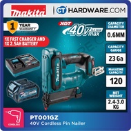 MAKITA PT001GD101 | PT001GZ CORDLESS PIN NAILER 40Vmax | 23GA | 0.6MM | 120 MAGAZINE