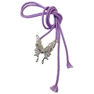 裝飾繩 紫 蝴蝶 銀 日本 和服 腰帶 浴衣 配件 小物