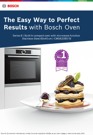 Bosch CMG633BS1B 45cm Built In Stainless steel Oven with Microwave function AutoPilot