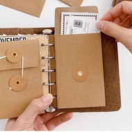 Taiwan Ready Stock Can Issue Tickets Retro Handmade Cowhide Information Bag M5A7 Loose-Leaf Book Mat