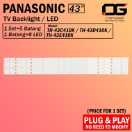PANASONIC 43 Inch TH-43C410K / TH-43D410K / TH-43E410K LED Backlight TV / Light Bar | Lampu LED TV P
