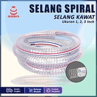 SELANG BENING KAWAT SPIRAL 1 2 3 INCH PERMETER SPRING HOSE BAHAN PVC PREMIUM TERLARIS COD