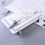 [Dovewill] Drawing Board 57x37cm Architectural Drafting Table Adjustable Sliding Ruler