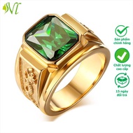 Nhẫn nam titan không gỉ Nhẫn nam đá Nhẫn nam mặt đá to Nhẫn nam Hàn Quốc Nhẫn nam ngầu Nhẫn nam mạ v