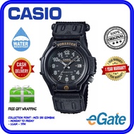 Casio FT-500WC-1BV Men & Kids Analog Light Date Display Black Fabric Strap Watch