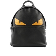 FENDI Bag Bugs 鱷魚皮怪獸眼睛牛皮後背包_展示品（黑色） _廠商直送