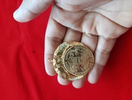 Liontin koin liberti ringgit rupiah suku tempahan lapis emas 100% mirip asli