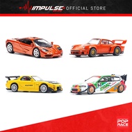 PopRace 1/64 Diecast McLaren F1 / Mazda RX7 FD3S / Pandem Civic EG6 / Singer DLS Turbo