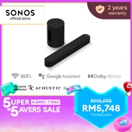 3.1 Sonos Beam Gen 2 Soundbar & Sub Mini Set - Dolby Atmos Smart Wireless Home Theater System for TV