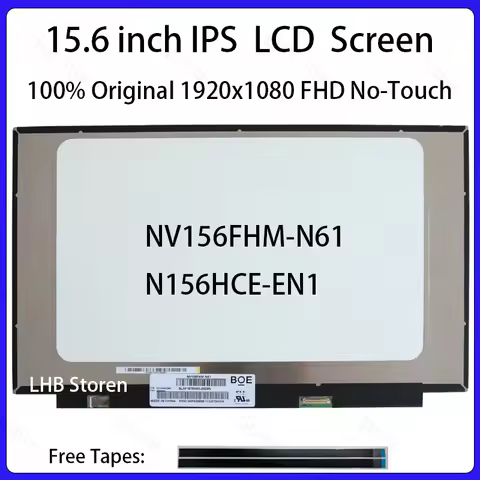15.6 Inch Laptop LCD Screen NV156FHM-N61 N156HCE-EN1 For Lenovo ThinkPad P52 P53 P1 Gen 1 P1 Gen 2 P