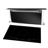 Built in lifting Range Hood With Induction Hob Combination Energy Saving Super Quiet Island kitchen 