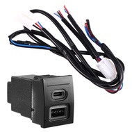 Car USB Charger PD Mouth Fast Charge QC3.0 Charging Adapter Outlet Button USB Charger 2004 - 2011