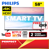 Philips 58" 4K UHD Smart LED TV 58PUT6604 HDR Dolby Vision DVB-T2 MYTV Myfreeview