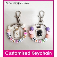 Number 5 Perfume / Customised Novelty Ring Name Keychain / Bag Tag / Christmas Gift Ideas / Present/ Birthday Goodie Bag