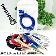 AUX Cable 1x1 jack 3.5mm to jack 3.5mm KN-95 Mask Sound Length 100cm Hi-fi Stereo Original Best Sell