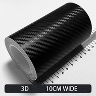 MOBIDEA 3D Carbon Fiber Car Decor Film - Matte Black Self-Adhesive Protective Vinyl Roll 5m 10m Leng