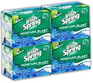 Irish Spring Deodorant Soap Package Of Two 3.2 Ounce Moisture Bars - 4 Packages 8 Bars Total, 3.2 Ou