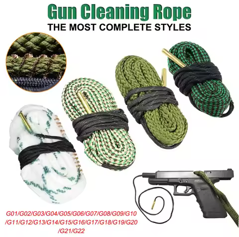 Gun Cleaning Kit Tool Rifle Barrel Calibre Rope 22 Cal.223 Cal.38 Cal& 5.56mm,7.62mm,12GA Airsoft Hu