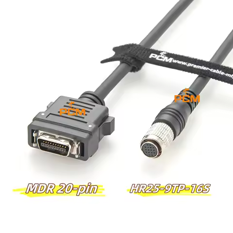 MDR 20-pin Connector to Hirose 16-pin HR25-9TP-16S Keyence Camera CV-X series Controller Sensor Cabl