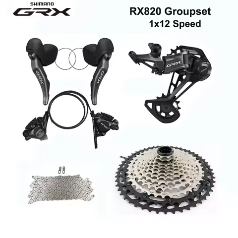 Shimano GRX RX820 Groupset 1x12 Speed RX822 Rear Derailleur RX820 Crankset Shifter Brake M8100 51T C