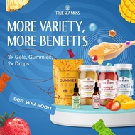 #4 TrueSeaMoss More Variety Bundle: Sea Moss Gel (3 Jars) + Sea Moss Gummies + Sea Moss Drops (2 Bot