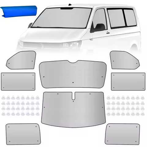 8pcs RV Sun Shade Car Windscreen Sunshade Cover For VW T5 T6 Internal Thermal Blind For VW T5 T6 Alu