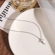 Kalung Salib Titanium Kalung Wanita Anti Karat Aesthetic Korean Style Elegan Simple Mewah-Coco